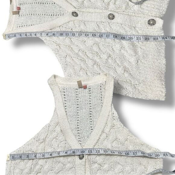 ANTHROPOLOGIE PILCRO Button Down Cable-Knit Sweater Tank Size XL - Picture 12 of 15